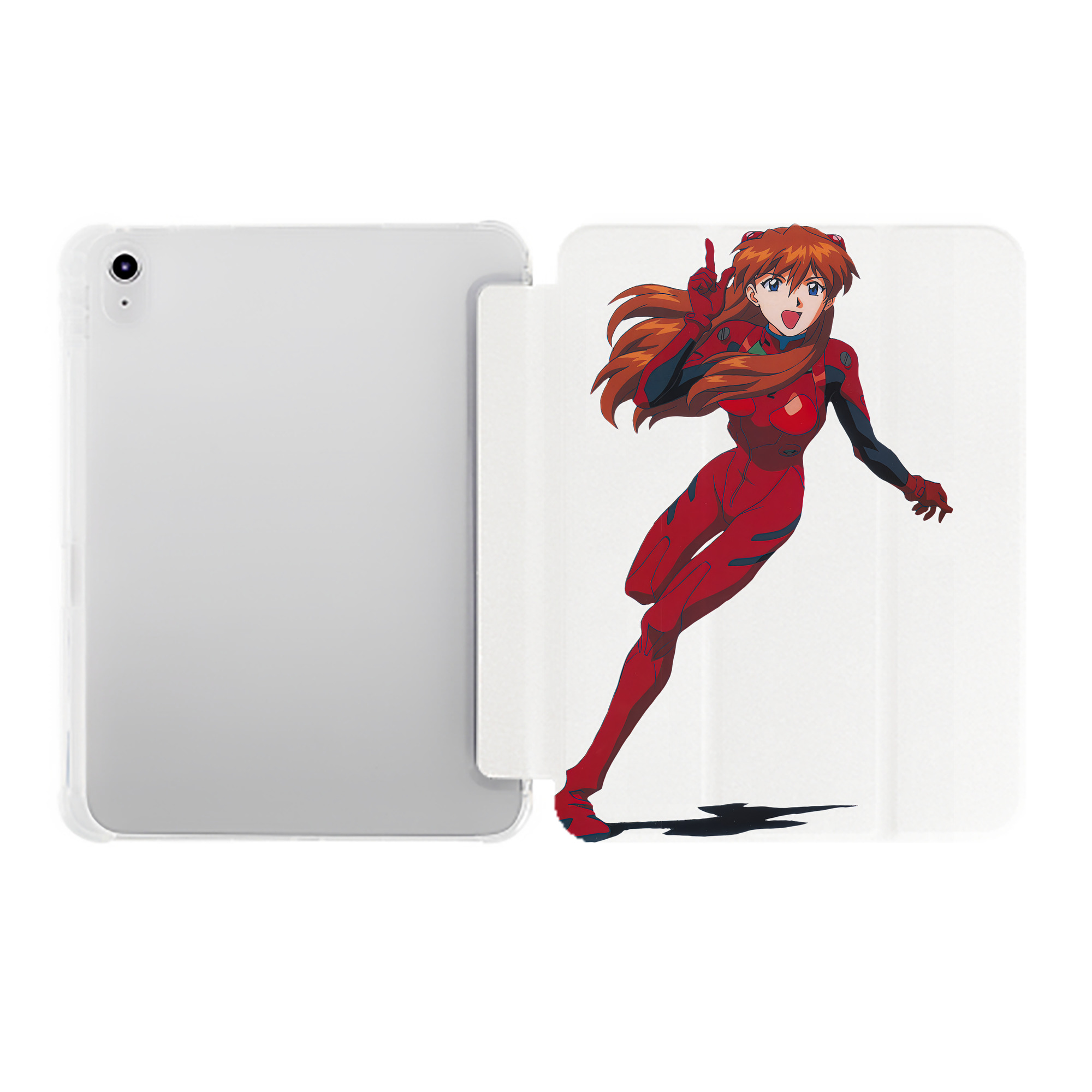 （画像用） EVA 新世紀エヴァンゲリオン IPad ケース ペン収納付き 三つ折りスタンド PUレザー×シリコン 対応機種9.5/10.5/10.9インチ
